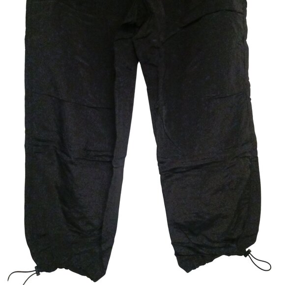 NEW Almost Famous Black Nylon Parachute Pants Toggle Joggers, Size L - Picture 12 of 16